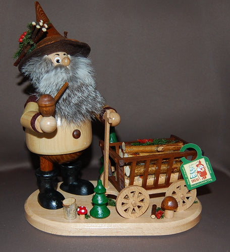 Waldwichtel Räuchermännchen mit Wagen