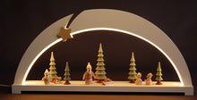 Laden Sie das Bild in den Galerie-Viewer, Moderner LED-Stern-Schwibbogen weiß Weihnachtsmann