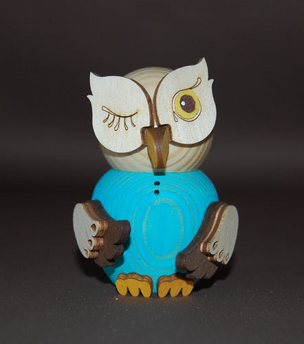Mini-Eule Blau