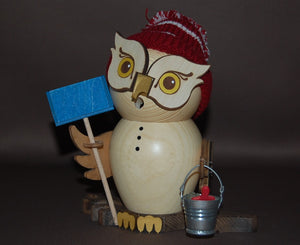 Räuchermännchen Eule Schneefeger