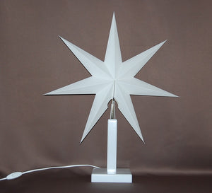 beleuchteter Stern mit Sockel