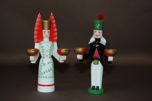 Engel und Bergmann mit getupfter Schürze