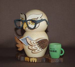 Räuchermännchen Eule mit Brille