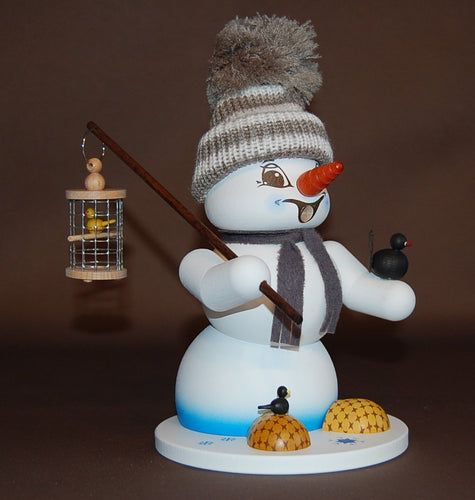 Räuchermann Schneemann weiß Vogelhändler