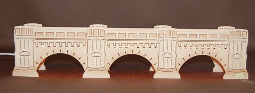 Schwibbogenerhöhung Augustusbrücke 53cm beleuchtet exklusiv