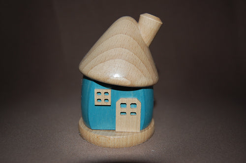Räucherhaus Klein rund blau