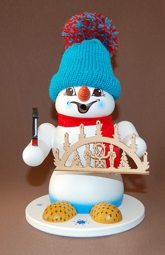 Räuchermann Schneemann weiß Schwibbogenverkäufer